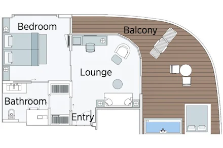 Owners One Bedroom Suite on the Emerald Harmony