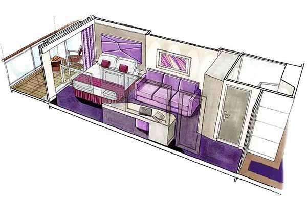 Balcony at the MSC Seaside