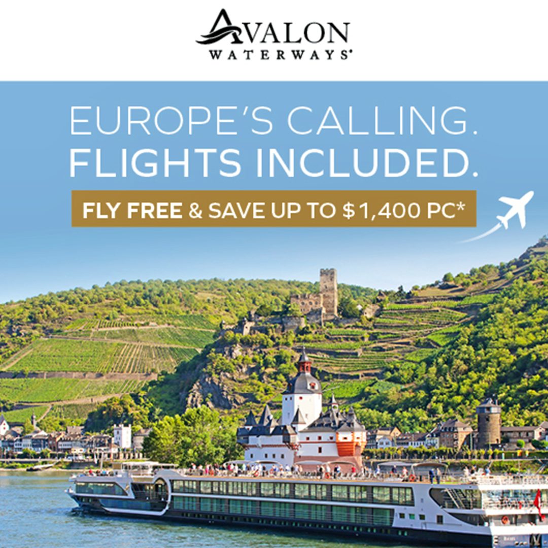 Avalon Waterways Fly Free & Save Offer