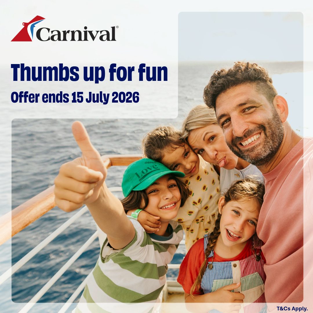Carnival's Thumbs Up for Fun Sale
