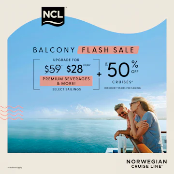 Norwegian Cruise Line's Balcony Flash Sale