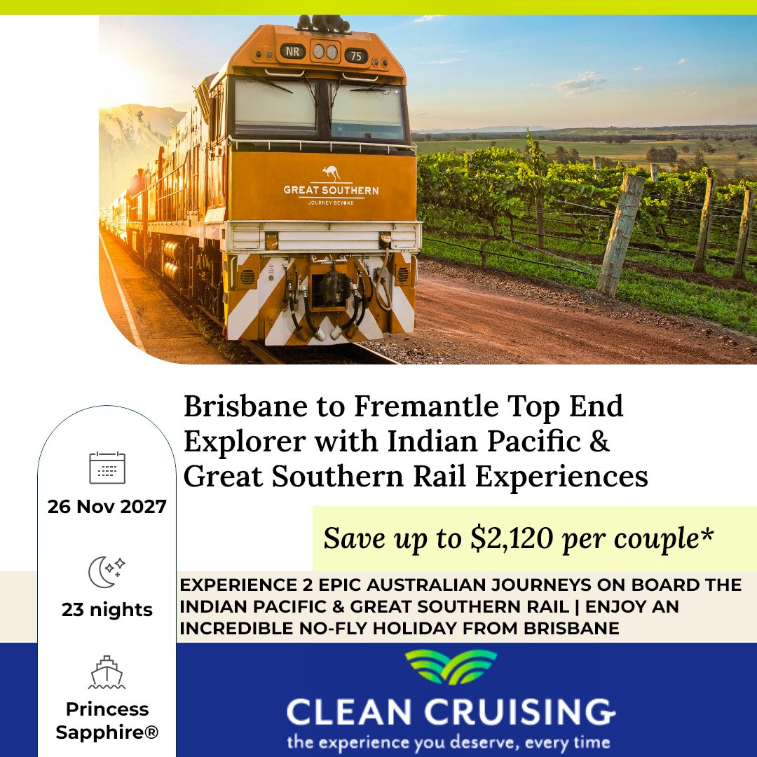 Brisbane to Fremantle Top End Explorer with Indian Pacific & Great Southern Rail Experiences