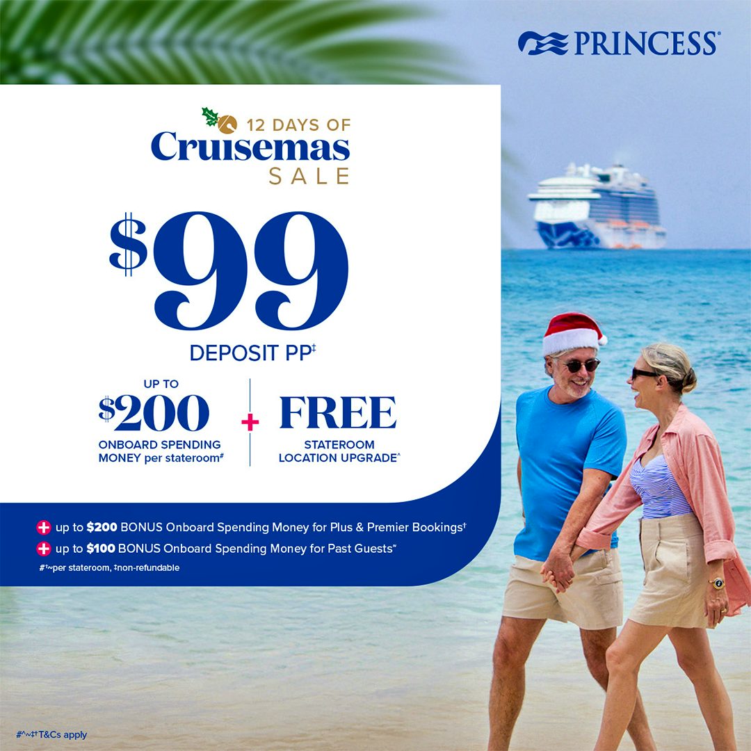 Princess Cruises 12 Days of Cruisemas Sale