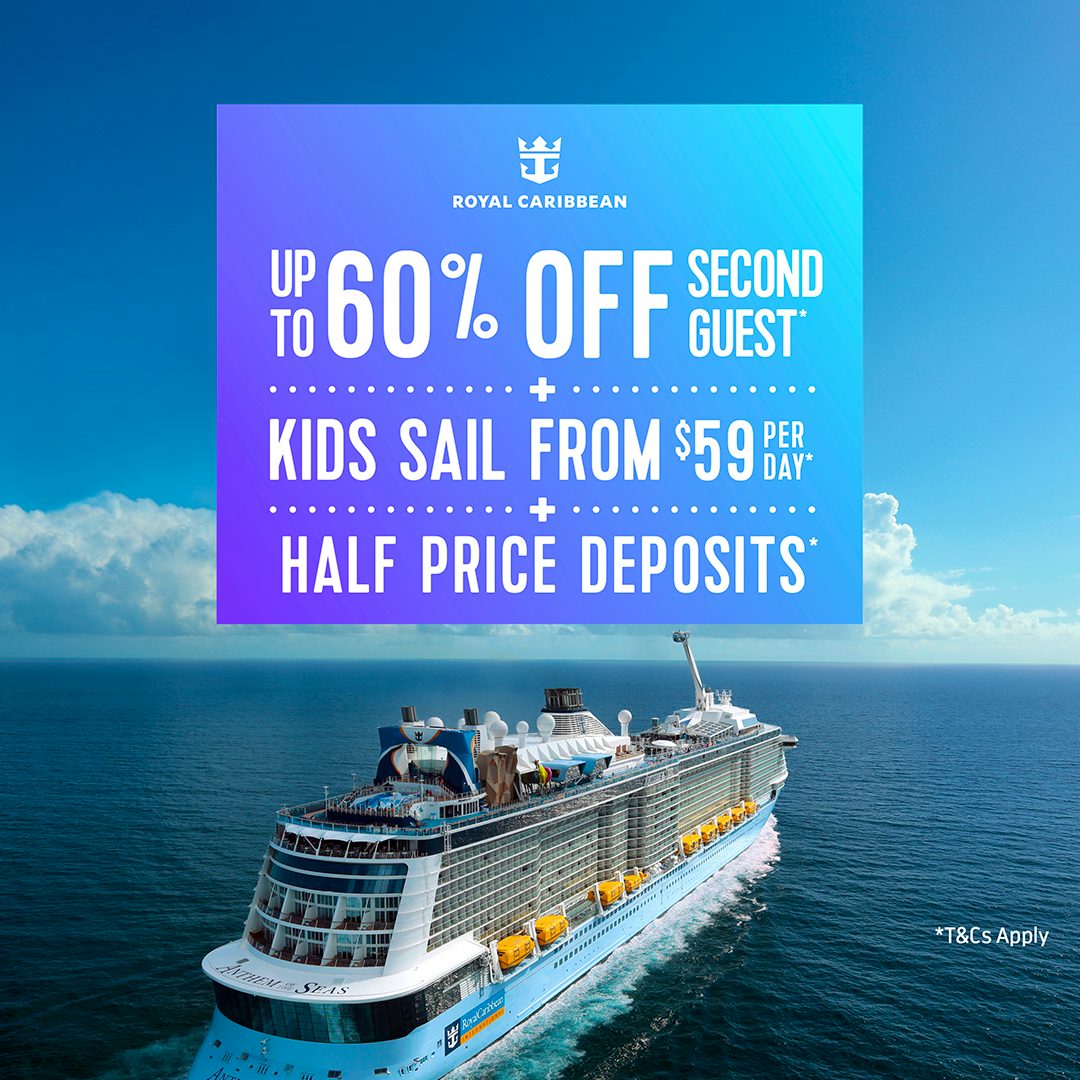 Royal Caribbean Buy One Get up to 60% off the Second Guest
