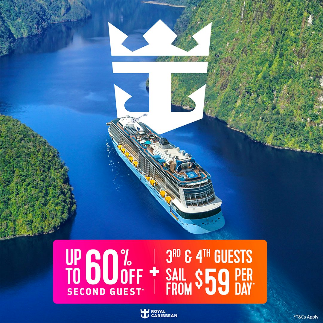 Royal Caribbean Buy One Get up to 60% off the Second Guest