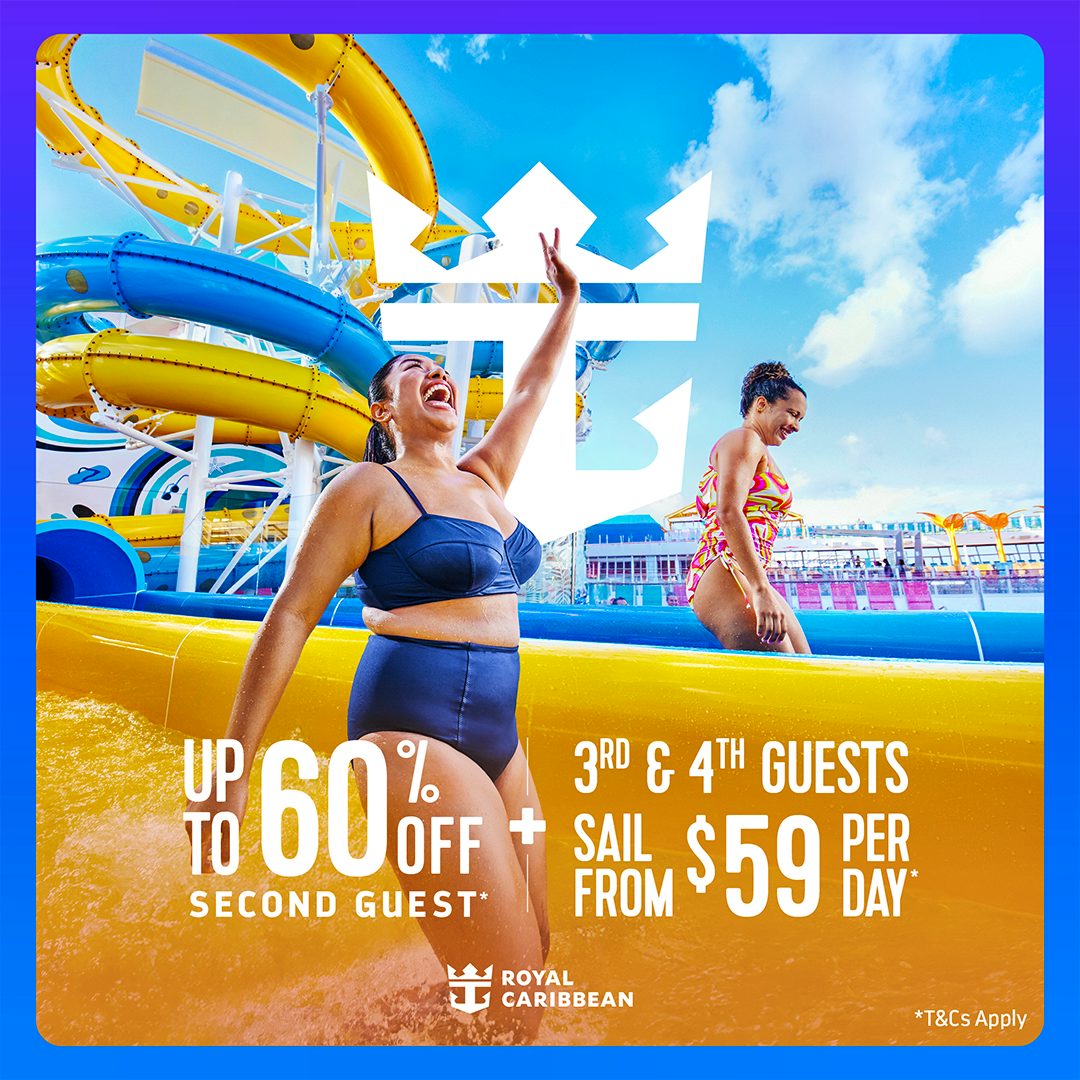 Royal Caribbean Buy One Get up to 60% off the Second Guest