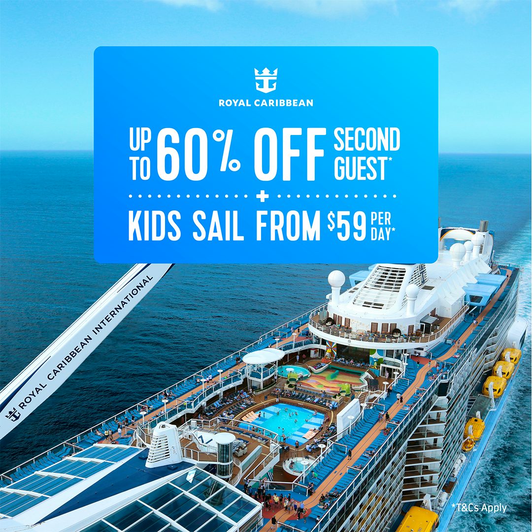 Royal Caribbean Buy One Get up to 60% off the Second Guest