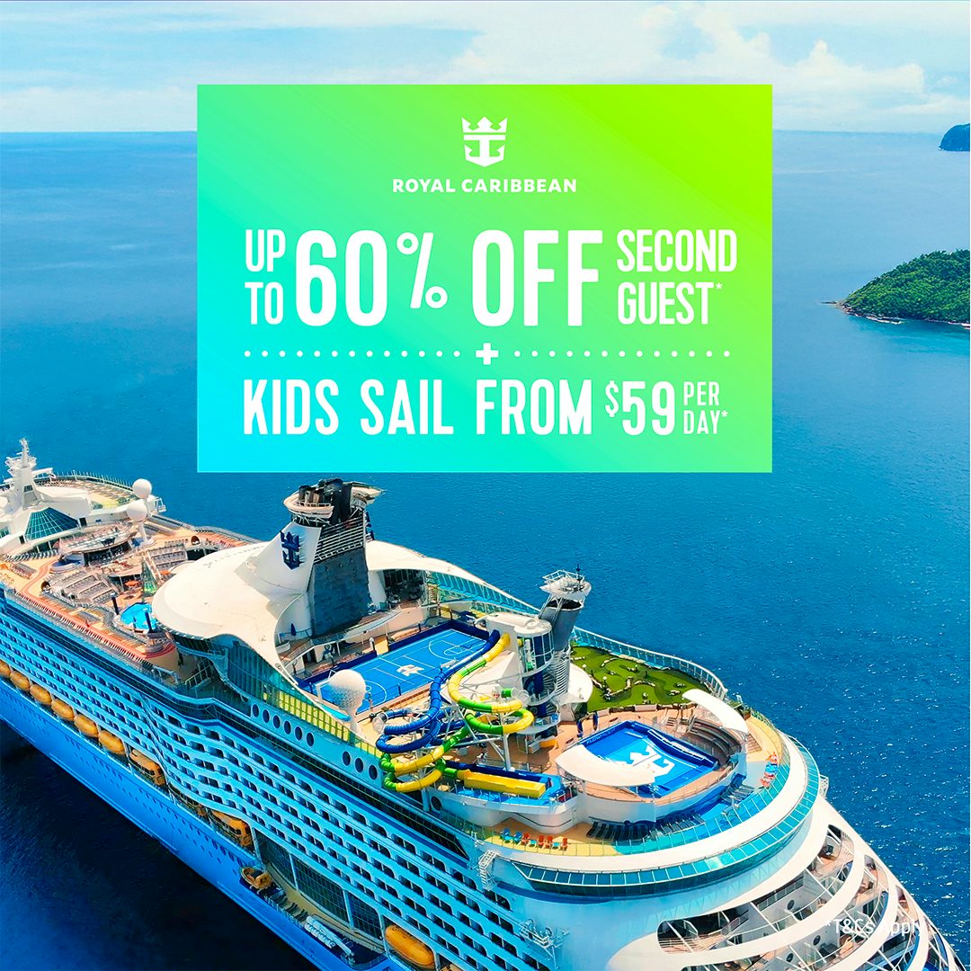 Royal Caribbean Buy One Get up to 60% off the Second Guest
