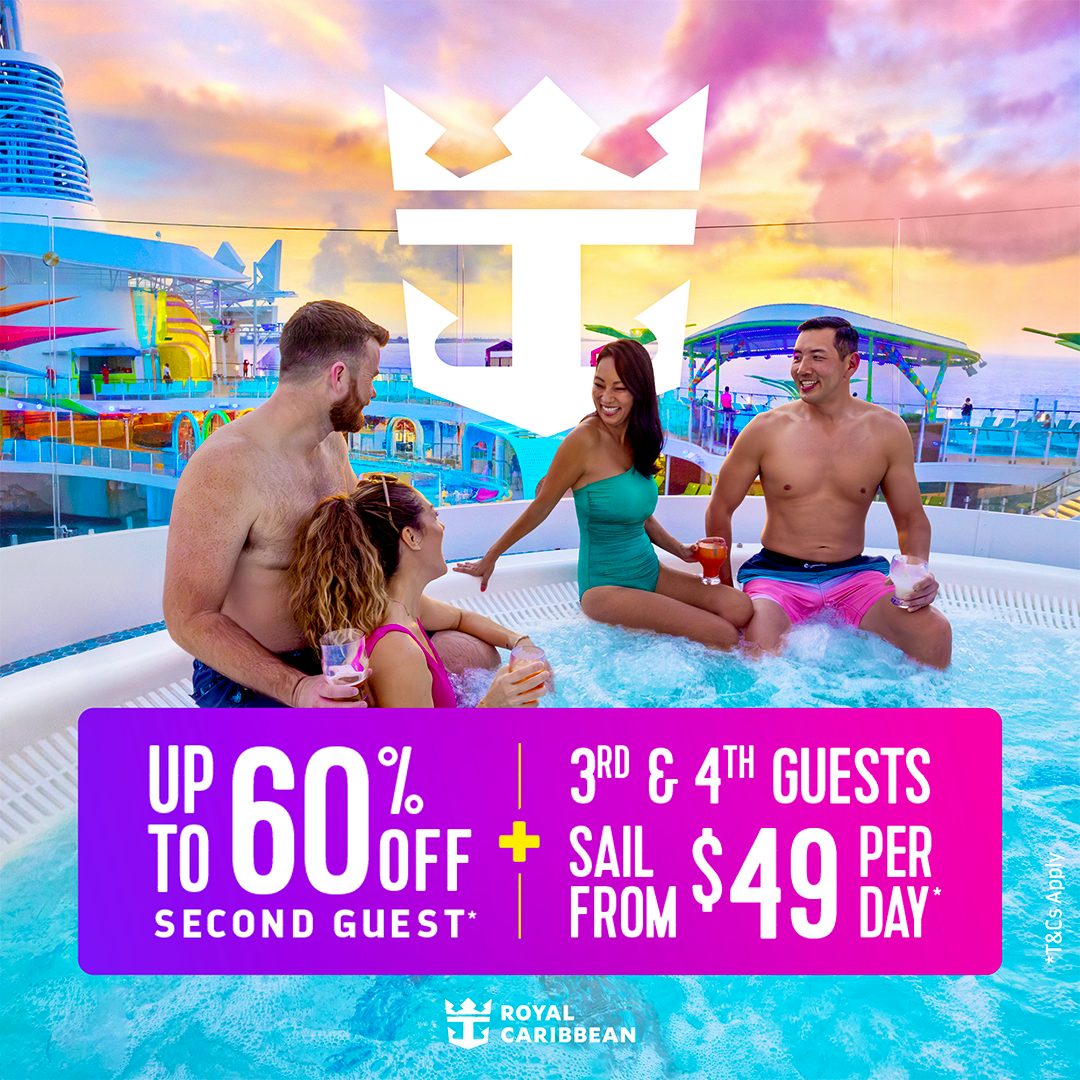 Royal Caribbean Buy One Get up to 60% off the Second Guest