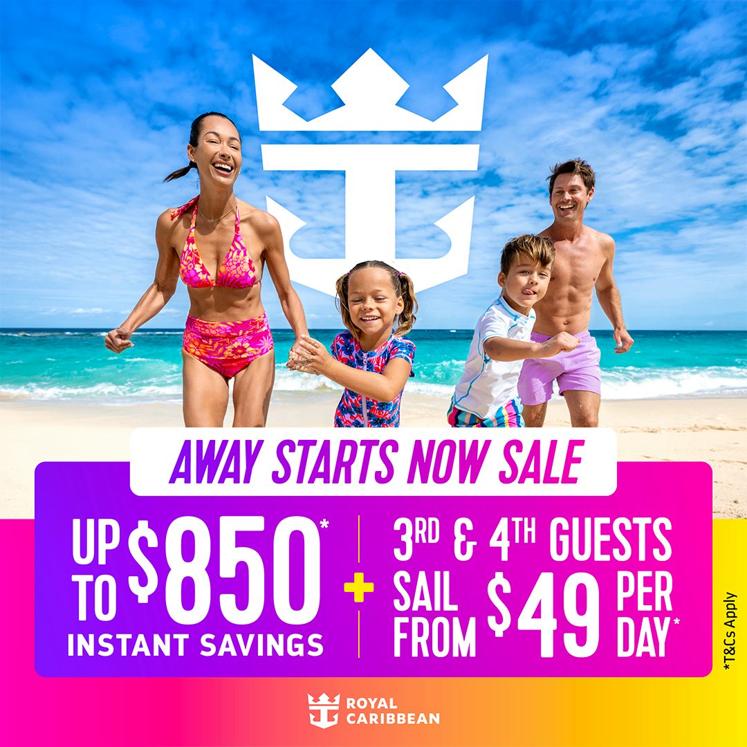 Royal Caribbean's Away Starts Now Sale
