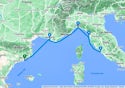 Barcelona,Marseille,Genoa,Livorno,Civitavecchia