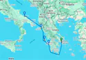 Piraeus,Katakolon,Cefalonia,Corfu,Bari
