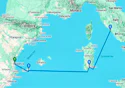 Valencia,Ibiza,Cagliari,Civitavecchia