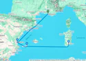 Marseille,Valencia,Ibiza,Cagliari