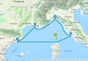 Genoa,Marseille,Barcelona,Civitavecchia,Genoa