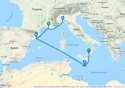 Italy, Malta, Spain, France