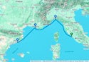 Civitavecchia,Genoa,Marseille,Genoa,Marseille,Barcelona
