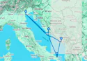 Venice-Marghera,Kotor,Brindisi,Split,Venice-Marghera