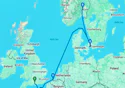 Southampton,Le Havre,Zeebrugge,Copenhagen,Oslo
