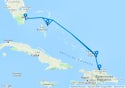 Miami,Grand Turk Island,Amber Cove,Nassau,Miami