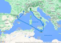 Genoa,Naples,Messina,Valletta,Barcelona,Marseille