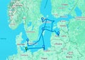 Warnemunde,Gdynia,Visby,Riga,Stockholm,Copenhagen