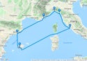 Civitavecchia,Palma de Mallorca,Barcelona,Cannes,Genoa,La Spezia,Civitavecchia