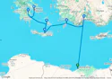 Eastern lights and islands of the Aegean Sea