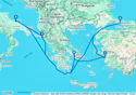 Istanbul,Corfu,Bari,Piraeus,Izmir,Istanbul
