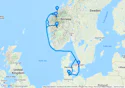 Kiel,Copenhagen,Hellesylt,Molde Fjord,Flaam,Kiel