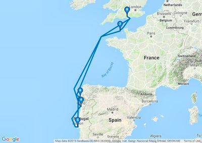 cruise timetable from southampton 2022