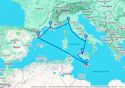 Barcelona,Marseille,La Spezia,Naples,Palermo,Valletta,Barcelona