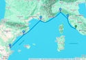 Civitavecchia to Barcelona