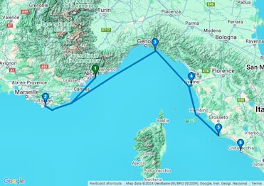 Monte Carlo to Civitavecchia