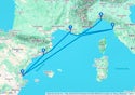 Genoa,Marseille,Livorno,Valencia,Barcelona,Marseille,Genoa