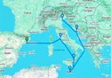 Barcelona,Civitavecchia,Messina,Valletta,Split,Venice-Marghera