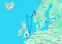 Southampton,Lerwick,Skjolden,Nordfjordeid,Sandnes,Southampton