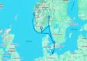Warnemunde,Sandnes,Bergen,Kristiansand,Oslo,Copenhagen,Warnemunde