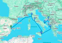 Valencia,Livorno,Civitavecchia,Catania,Corfu,Kotor,Bari