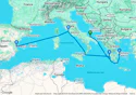 Italy, Greece, Spain