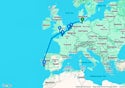 Hamburg,Rotterdam,Zeebrugge,Le Havre,Southampton,Lisbon