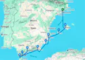 Catalonia to Andalusia