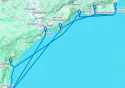 Itajai,Ilhabela,Rio de Janeiro,Buzios,Ilha Grande,Paranagua,Itajai,Santos