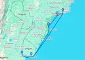 Rio de Janeiro,Ilhabela,Balneario Camboriu,Punta Del Este,Buenos Aires,Rio de Janeiro