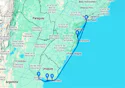 Balneario Camboriu,Punta Del Este,Montevideo,Buenos Aires,Santos,Balneario Camboriu