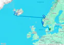 Copenhagen to Reykjavik (Hafnarfjordur)