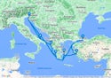 Piraeus,Kusadasi,Istanbul,Corfu,Bari,Trieste,Katakolon,Piraeus