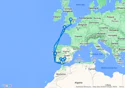 United Kingdom, France, Portugal, Gibraltar, Spain