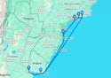 Rio de Janeiro,Ilha Grande,Ilhabela,Balneario Camboriu,Punta Del Este,Buenos Aires,Rio de Janeiro
