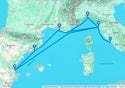 Civitavecchia,Genoa,Marseille,Livorno,Valencia,Barcelona,Marseille,Genoa,Livorno,Civitavecchia